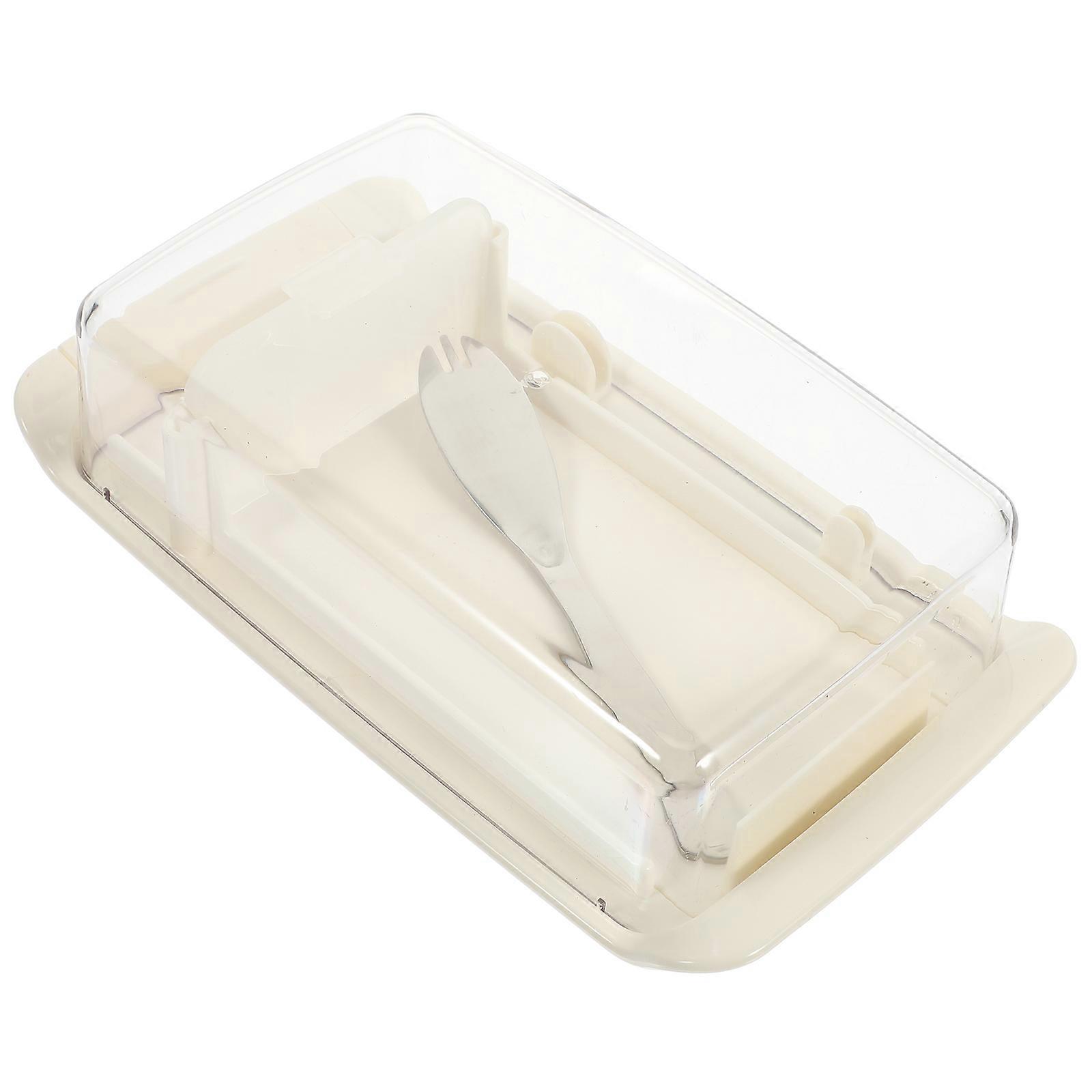 Butter Holder with Lid Storage Container Rectangular Shape 19X11X5CM Stainless Steel Dust-proof 1Pcs