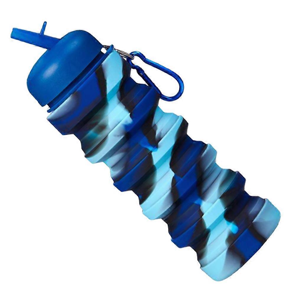 Compact Water Bottle Silicone Drinking Bottle Boyfriend Gift Camouflage 500ml 1Pcs