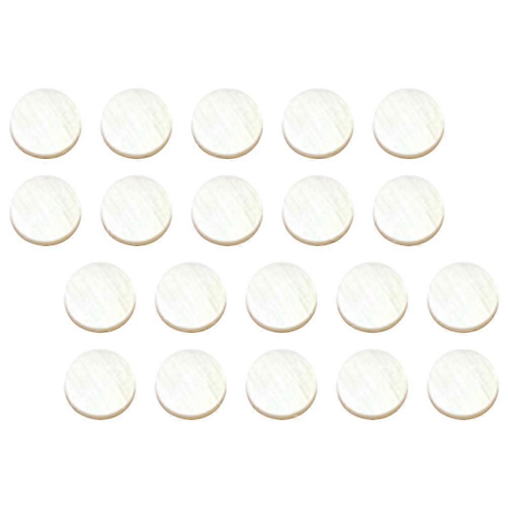 Guitar Fretboard Dots Markers for Family Musicians Children Decorative Accessory 0.5X0.5CM Shell 20Pcs