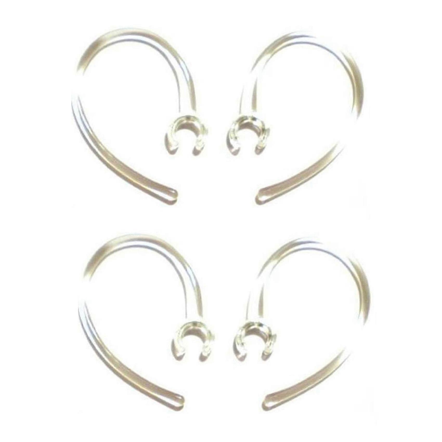 4 Small Clear Earhooks - Wireless Bluetooth Headset Ear Hook Loop Clip Earhook Hooks Loops Clips