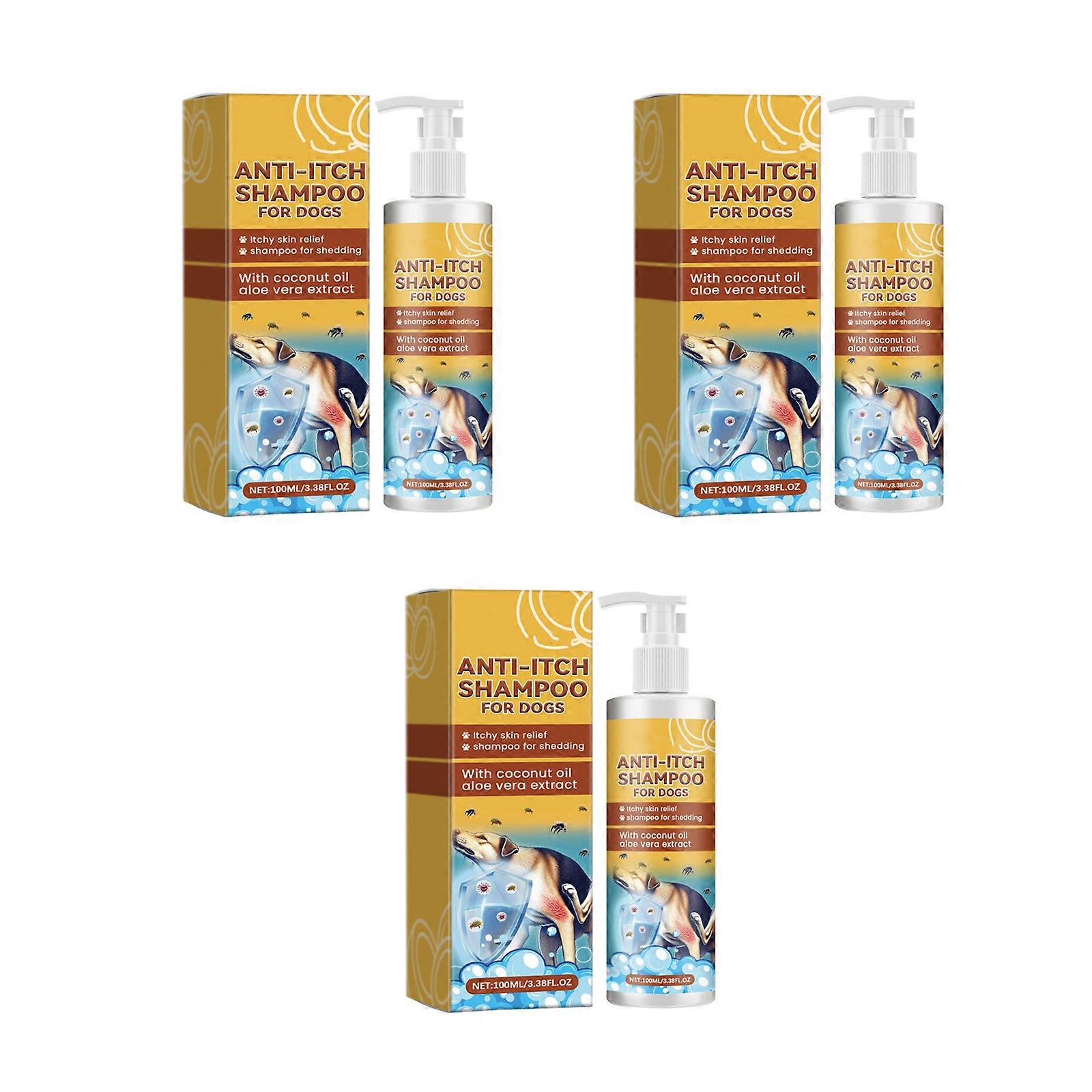Nourishing Shampoo for Dogs Help Reduce Itching LongLasting Moisturizing Night Use Dog Shampoo 3PCS Multicolor