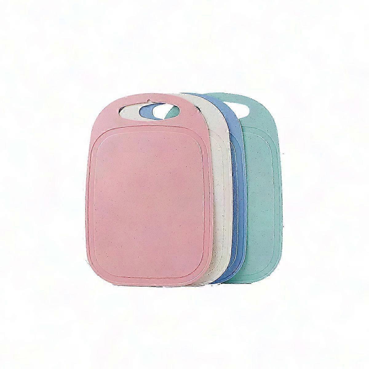 4 Packs Wheat Straw Cutting Board for Kitchen, Fruit & Knife Use