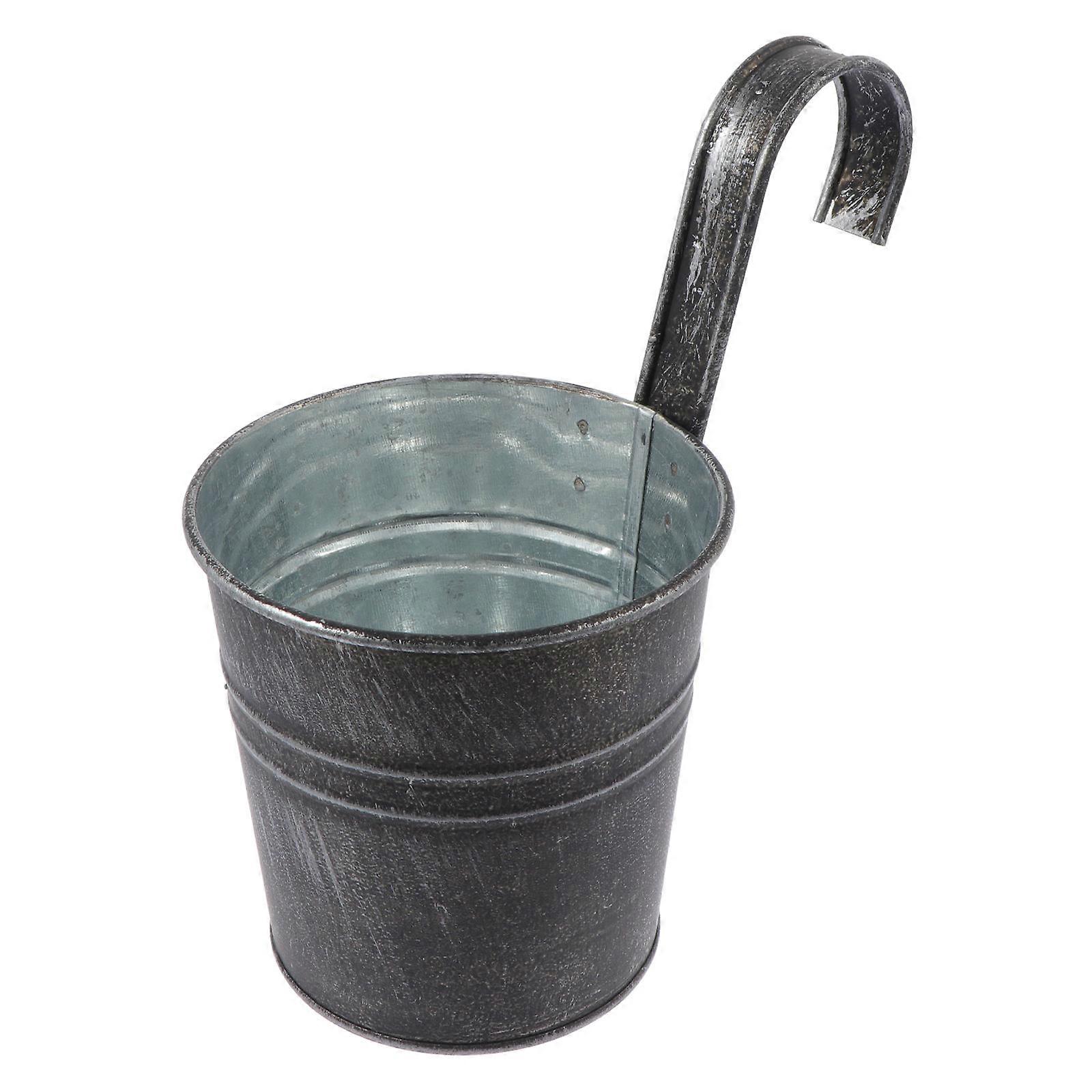 Iron Sheet Hanging Bucket Flower Pot Hook Design Flower Bucket Dry Flower Container