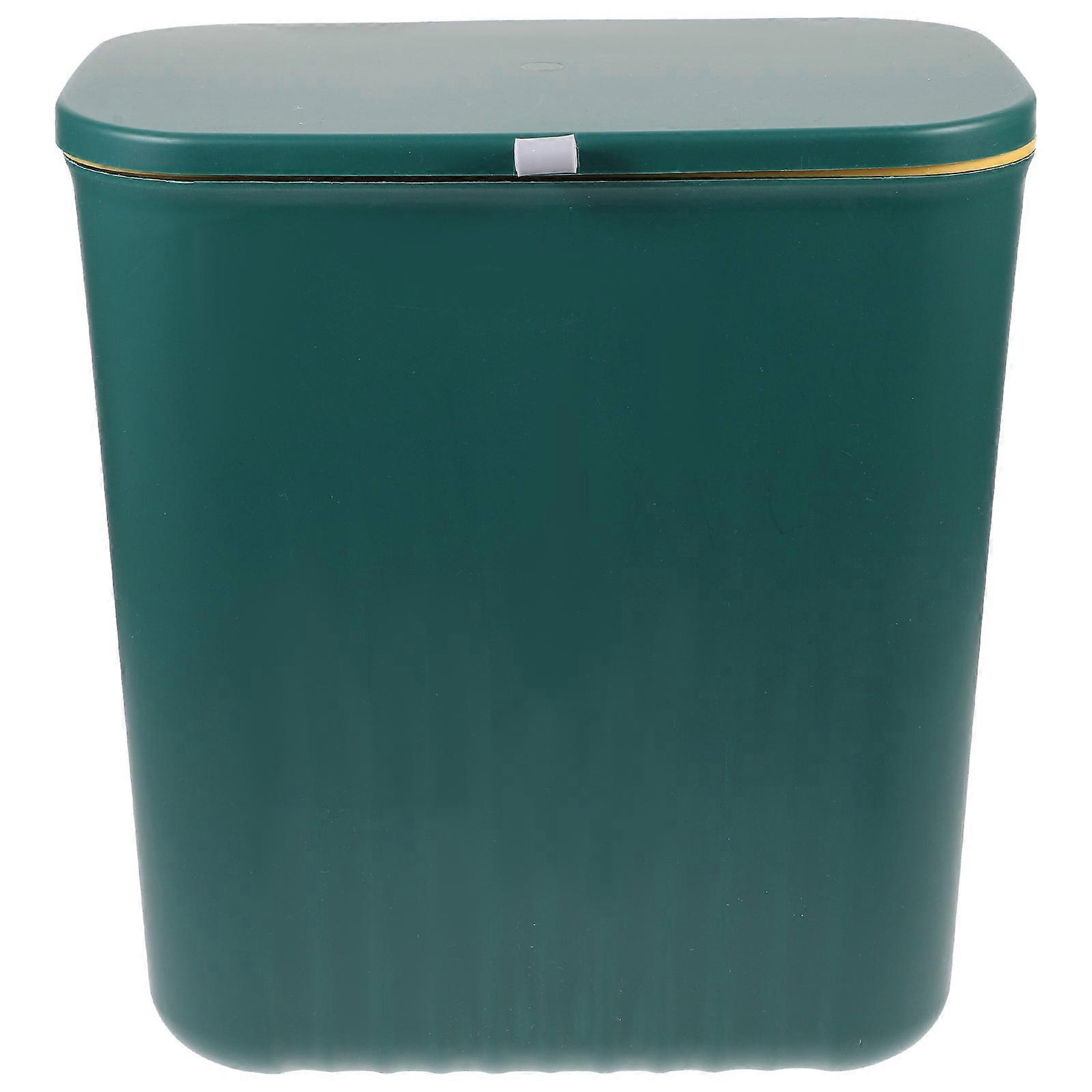 Stylish Hanging Garbage Can With Removable Inner Liner For Restroom Use Accommodates 9L 1Set