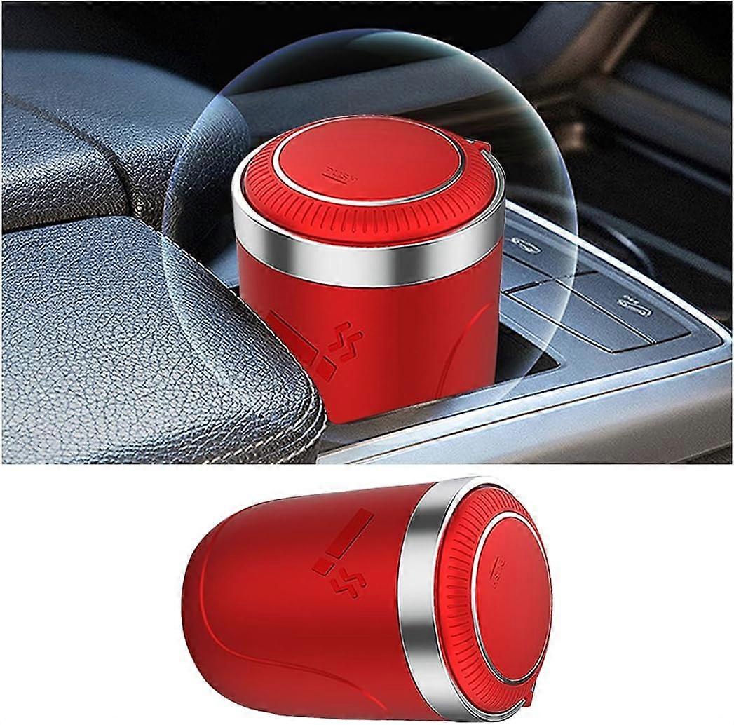 Car Ashtray For Suzuki Vitara Brezza Wagon R Smile Xbee XL7, Portable With Lid, Odour-Proof, Dustproof, Red