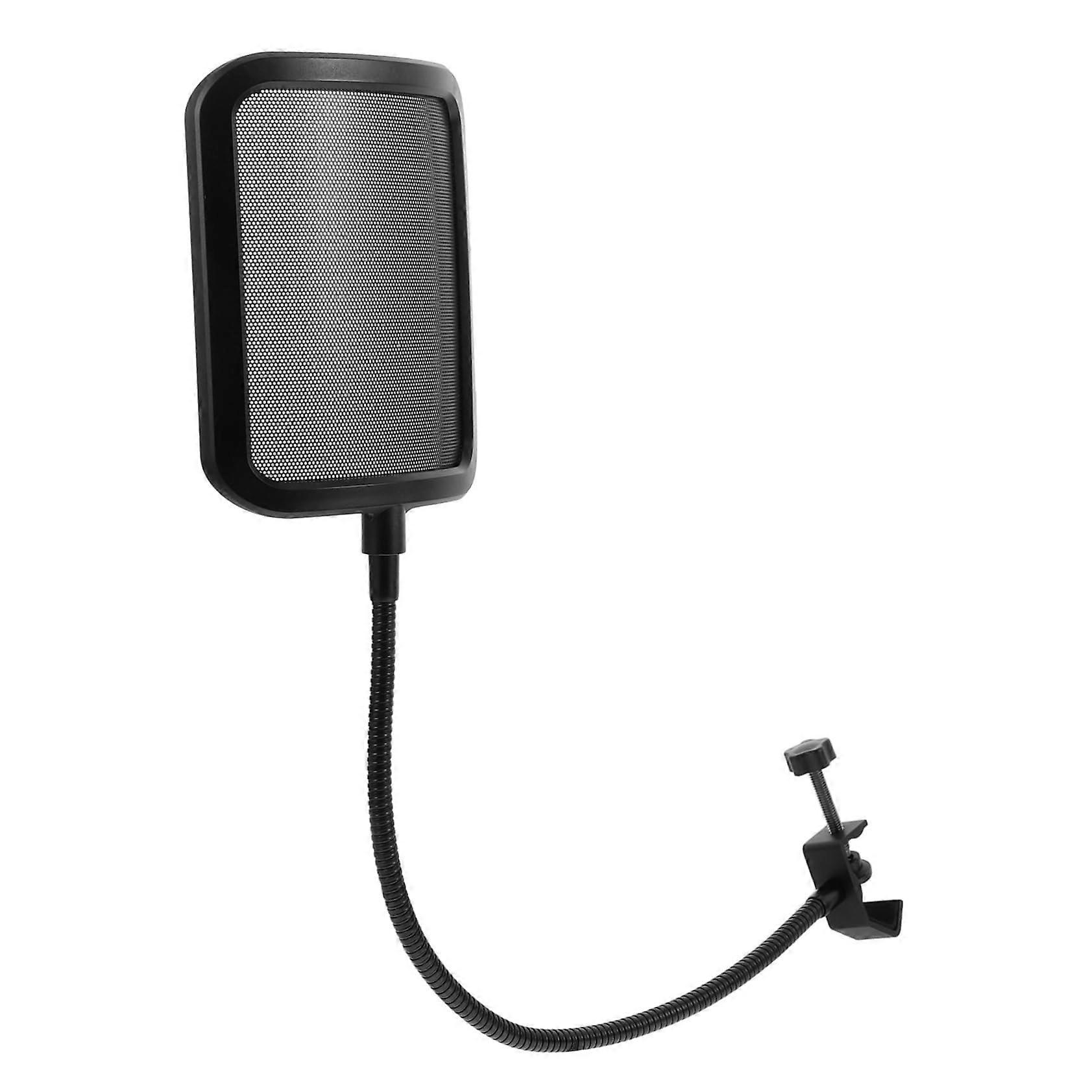 1 x Microphone Pop Filter Windscreen Mesh Clip, Reduces Wind Noise, Dust, Spit, Easy to Install