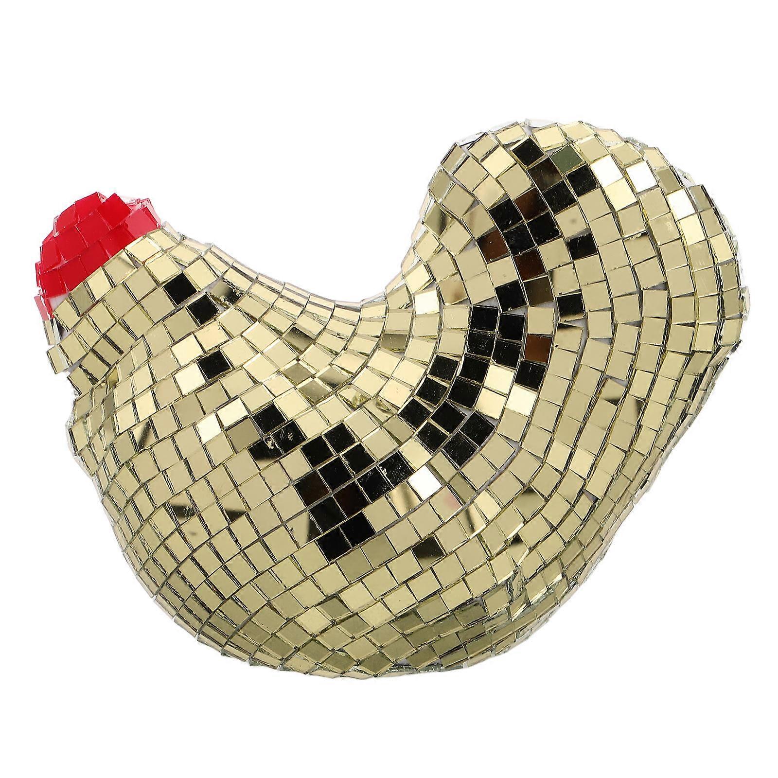 Mirror Surface Chicken Shape Tabletop Decoration For Home Decor Parties Festivals 1Pack