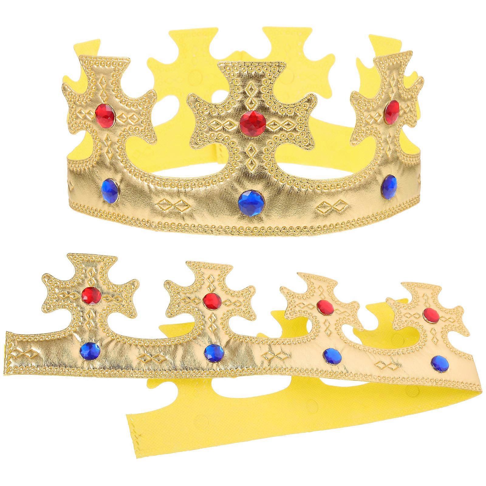 Decorative Birthday Crowns For Kids With Attractive Golden Color Perfect For Celebratory Occasions 2Pcs