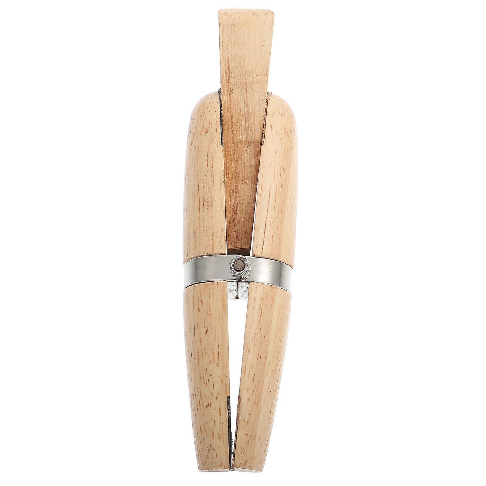 Beige Wood Clamp with Jaws for DIY Jewelry Making and Repairing Tool