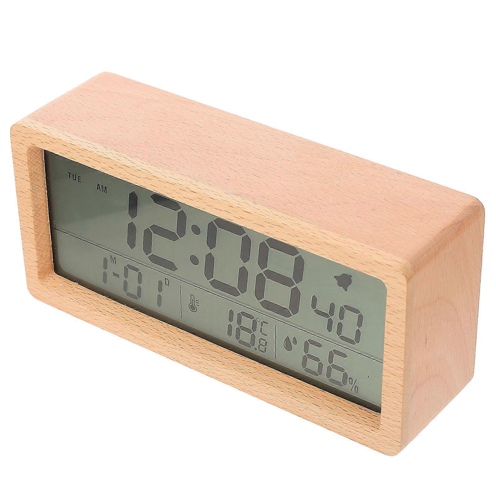 Modern Temperature Display Alarm Clock Calendar Device For Family And Friends Rectangular Design 1Set