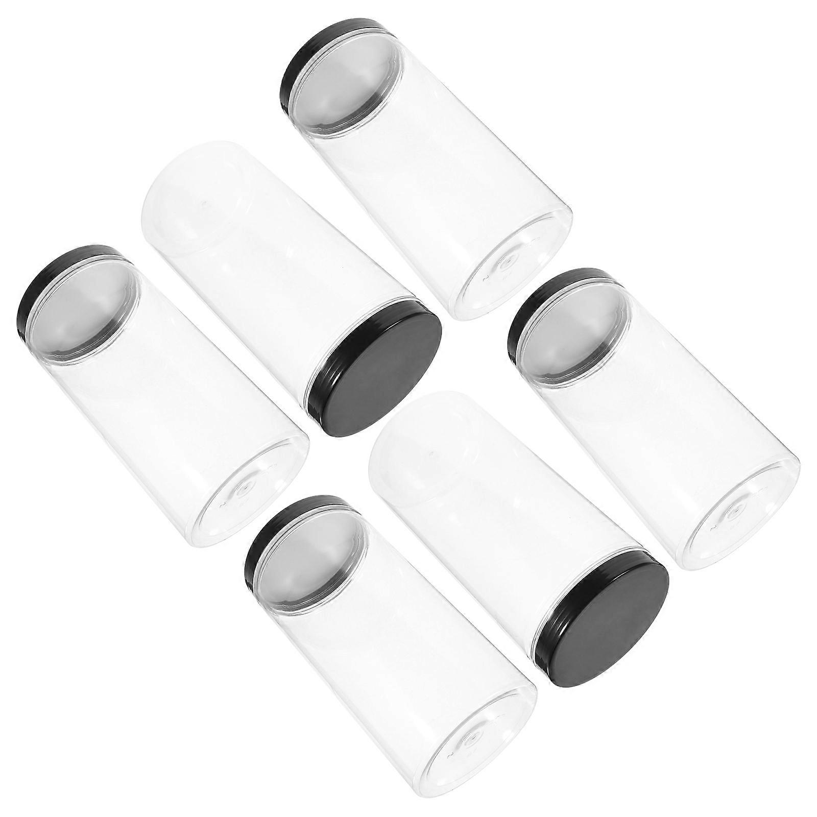 Airtight 6Pcs Plastic Storage Jar with Lid For Kitchen And Home Use Transparent Food Containers