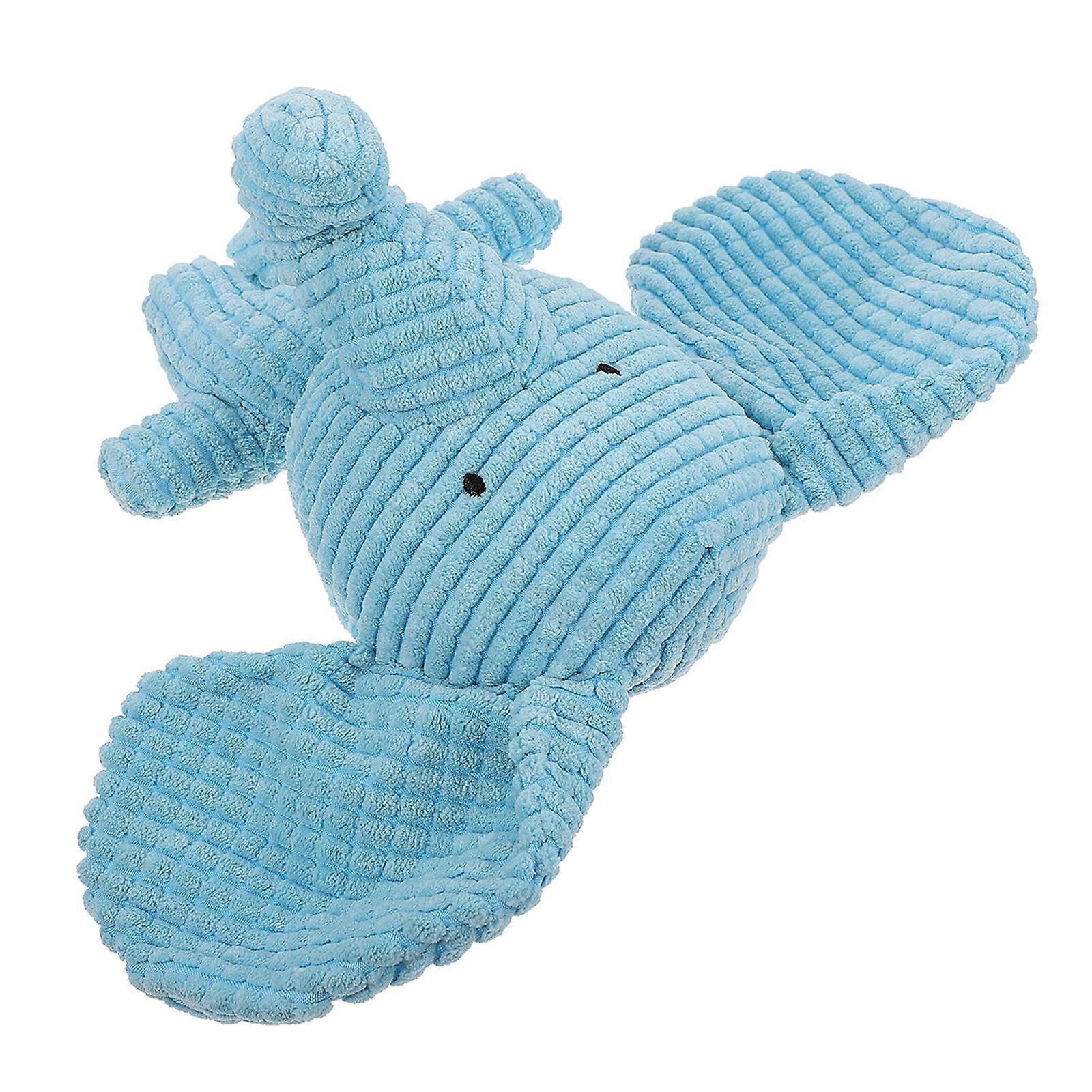 Interactive Stuffed Elephant Toy For Dogs And Cats Designed To Satisfy Hunting Instinct While Chewing Available In Blue 1Pc