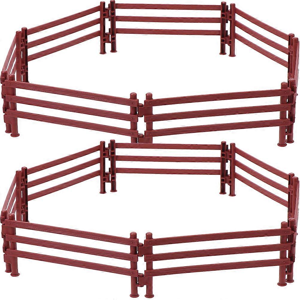 Miniature Fence Decorative Ornaments for Playing with Realistic Detail and Smooth PVC Surface 30 Pcs