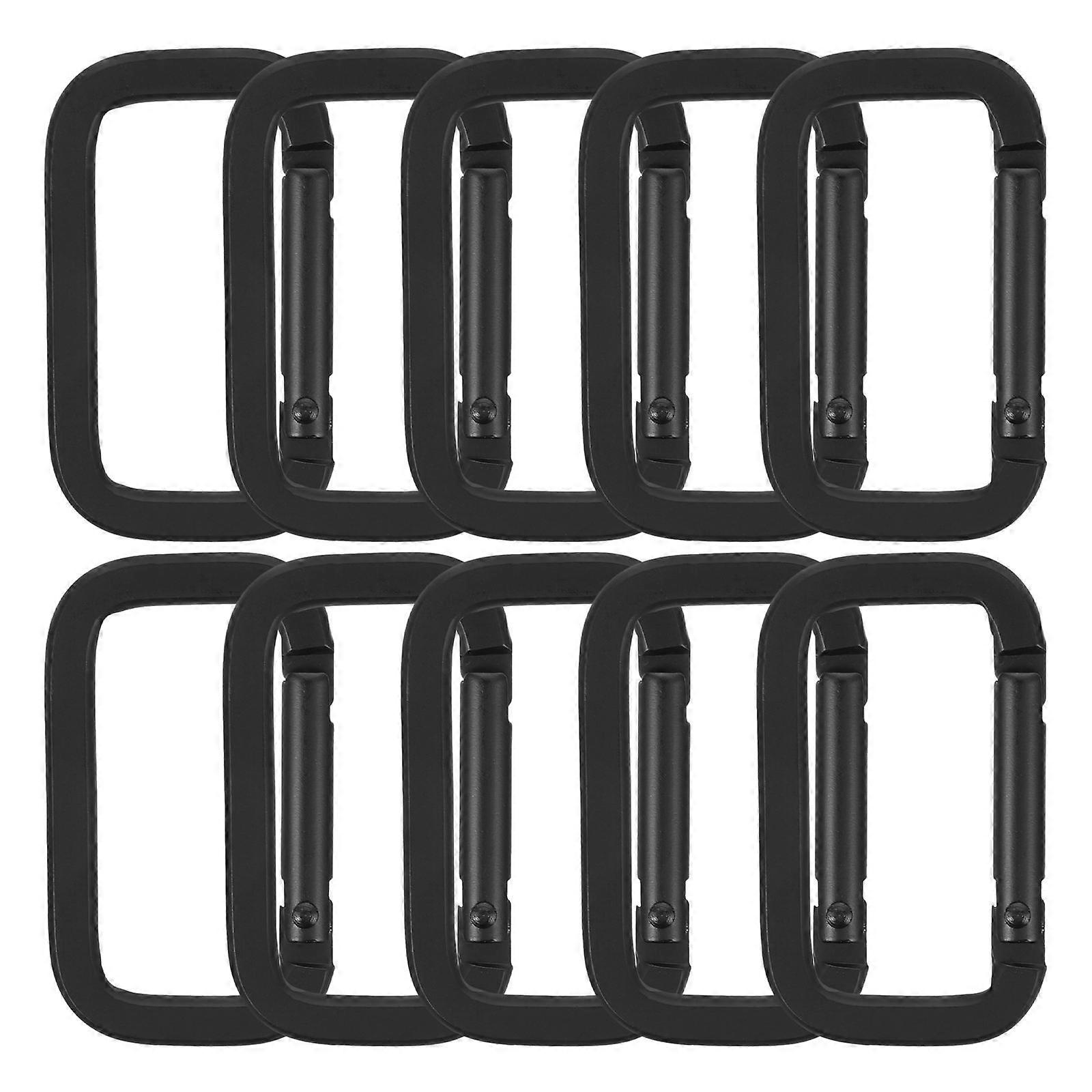 10PCS Square Thread Black Climbing Kettle Camping Buckles for Outdoor Use