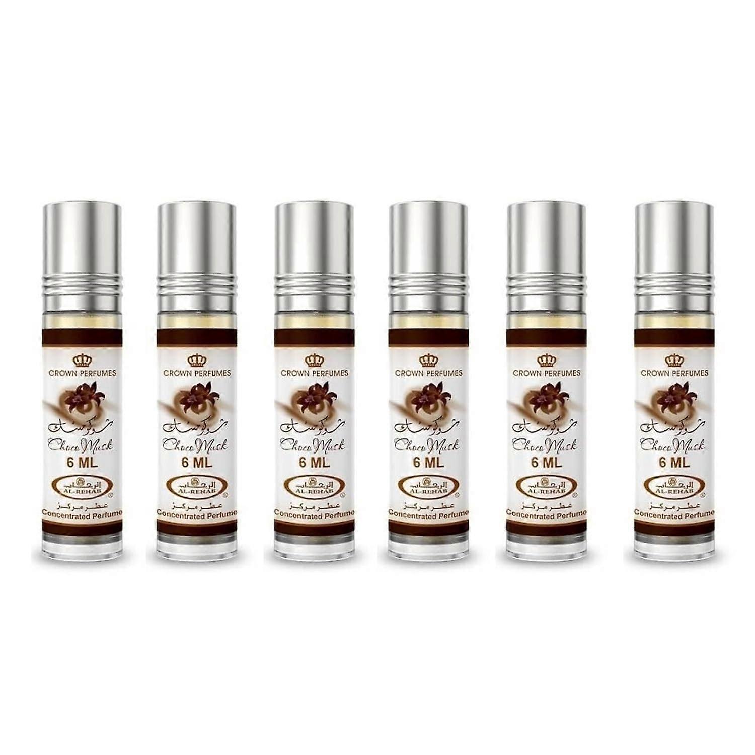 (6-Pack) Al-rehab Choco Musk Roll On Perfume Oil 6 Ml