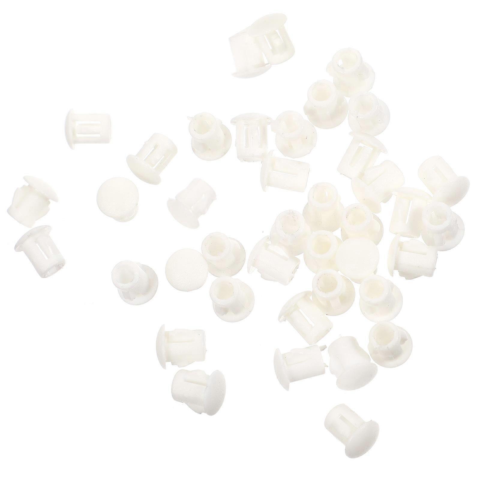 Locking Hole Cover Nylon Round Hole Plugs Office Organization Cable Management PA66 Material 0.8X0.8cm 100Set