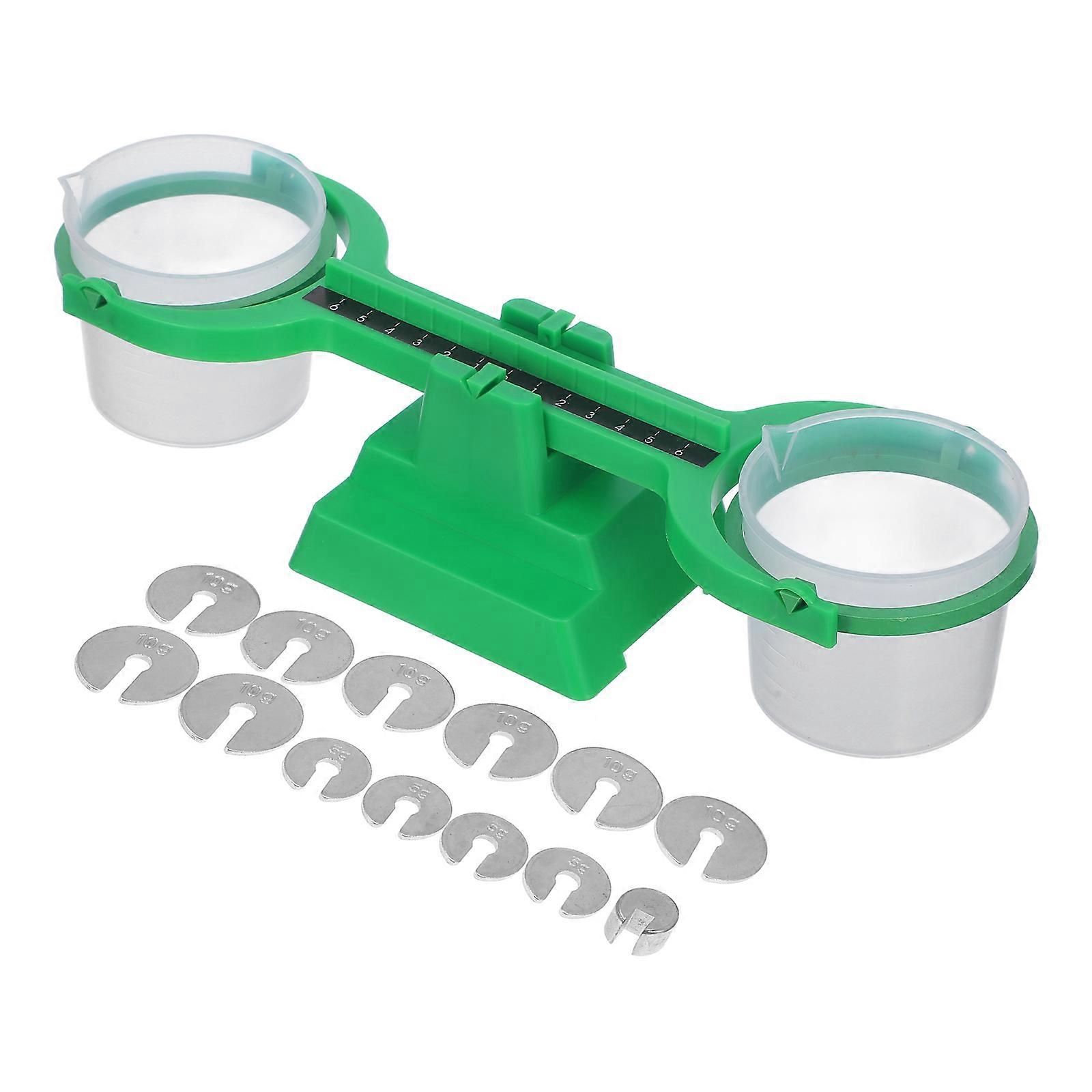 Balance Scales Weighing Scale With Weights Science Experiment Home Kitchen Use Plastic Compact Precise Measurement 1Set