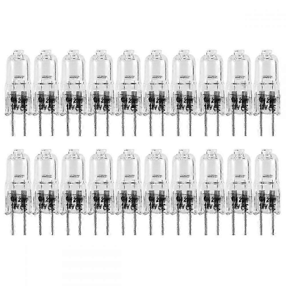 20 Pack G4 Halogen Bulbs - 20W 12V Clear 2-Pin Light Bulbs for Cooker Lighting, Signal Lights & Track Lighting Solutions