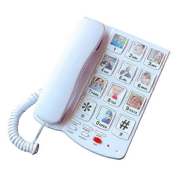 Big Button Corded Phone For Elderly Seniors, Large Button Landline Pho