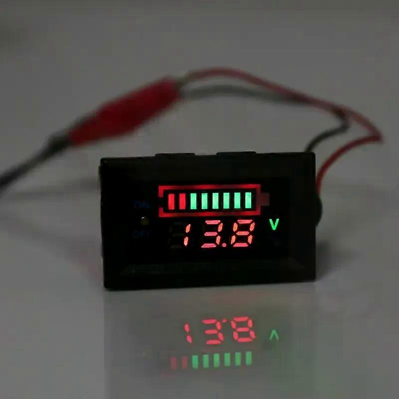 12V Car Lead Acid Battery Capacity Indicator Voltmeter Power Tester with Switch