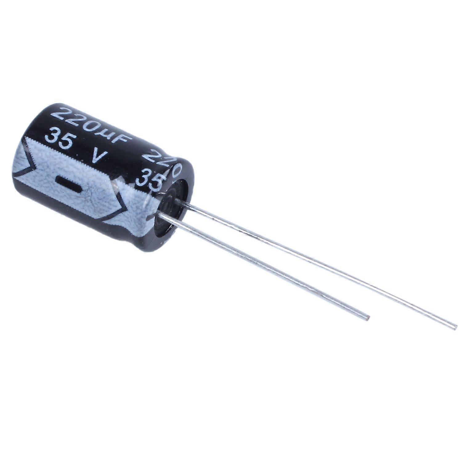 10 x 220uF 35V 105C Radial Electrolytic Capacitor 8x12mm
