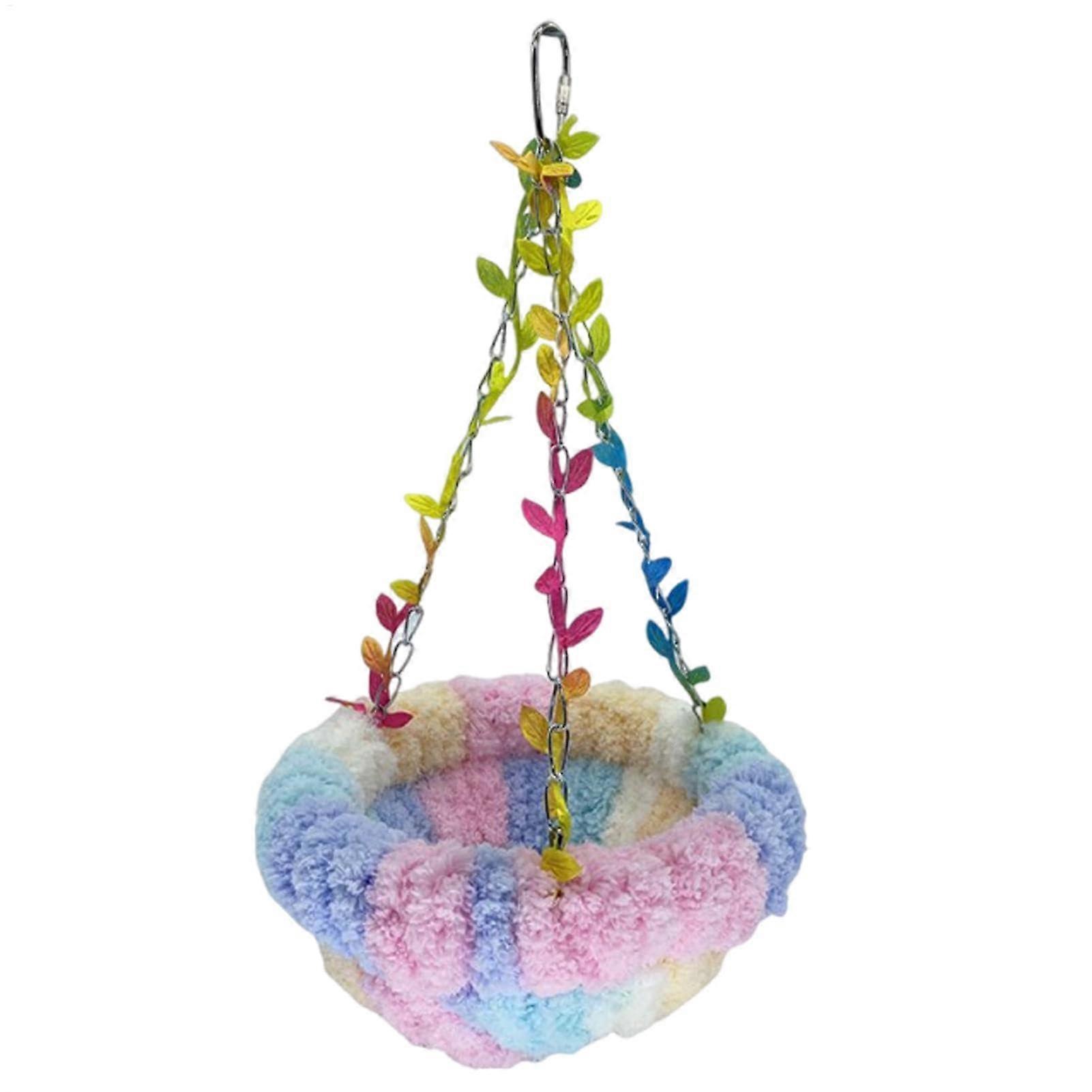 Sittichbett Conure Sleeping Mat for Winter, Warm Plush Bird Nest Hammock for Parrots, Budgies, Cockatiels, Lovebirds