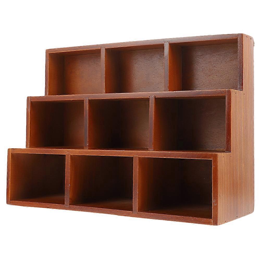Wood Display Rack for Model Display Stand 9 Slots Wall and Table Use