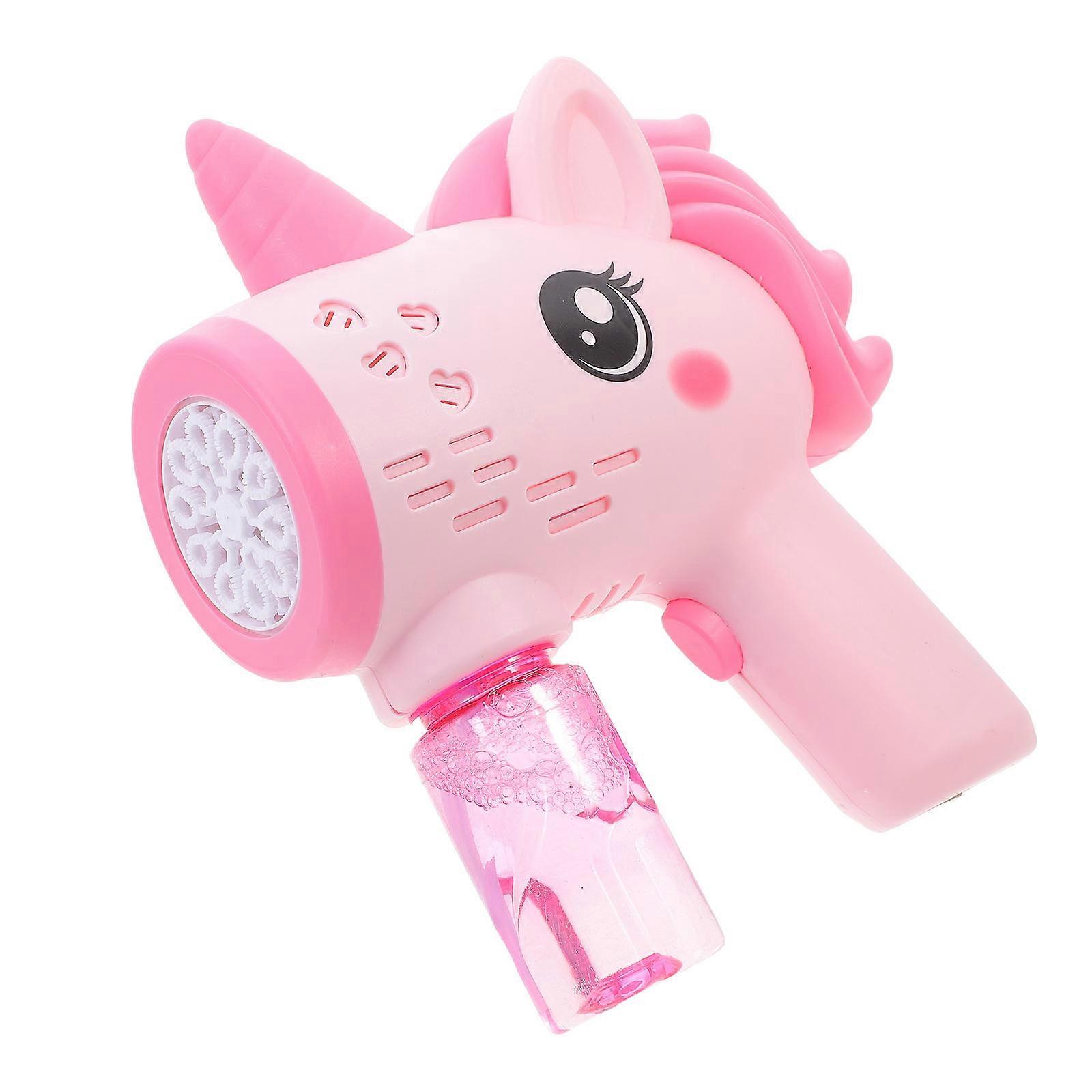 Portable Automatic Unicorn Bubble Blower – Lightweight, No Battery Needed, Easy to Use for Indoor & Outdoor Fun – Great Birthdays & Holidays