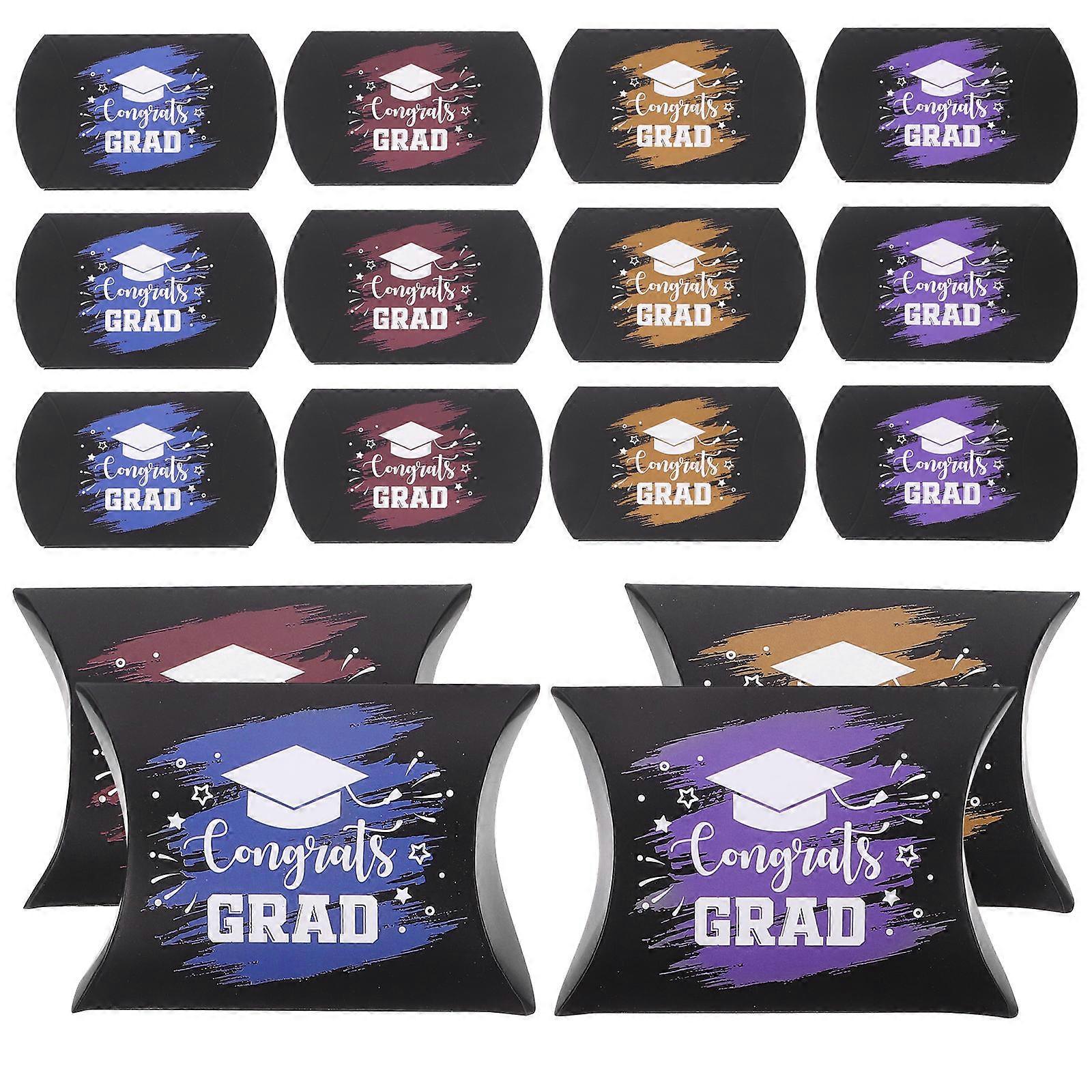 Graduation Candy Wrapping Boxes Gift Packaging 40Pcs Assorted Color Simple Design For Graduation Party Favors