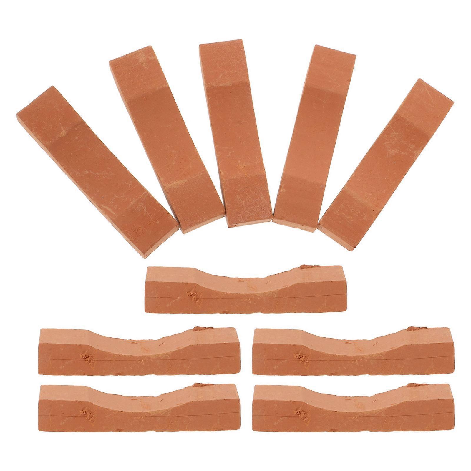 MLINS 10Pcs DIY Miniature Brick Models Simulation Mini Bricks Small Brick Models Miniature Bricks Landscaping Accessories