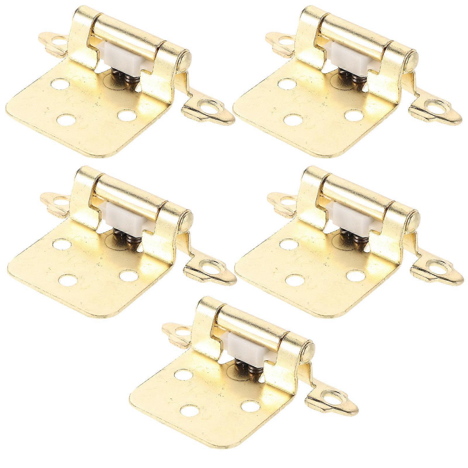 5pcs Heavy Duty Auto Close Door Hinges for Cabinet Doors – Half Design with Durable Spring Mechanism for Kitchen Cabinets – Versatile and Reliable
