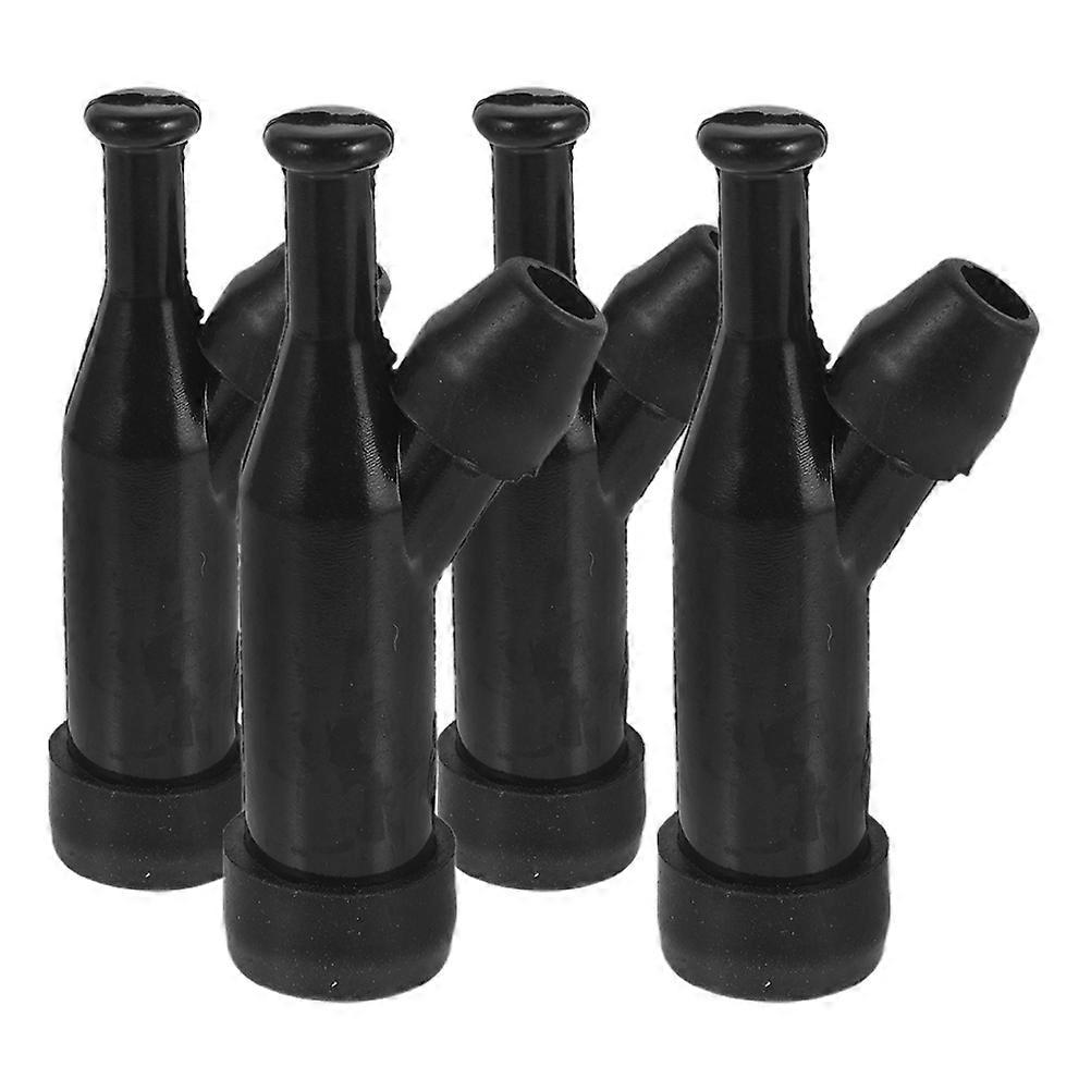 High Voltage Spark Plug Cap Set for Automotive 4 Pcs Black Plastic Fits 3kw 5kw Gasoline Engines