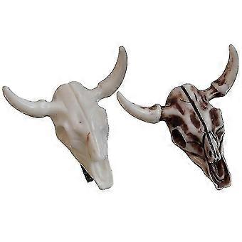 2pcs Ossenkop Haarclips voor Vrouwen & Meisjes - Stijlvolle Decoratieve Haaraccessoires