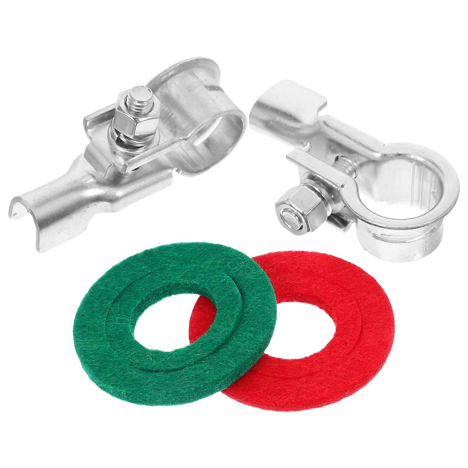 Battery Crimp Terminals Copper Battery Terminal Clamps for Automotive 1Pair