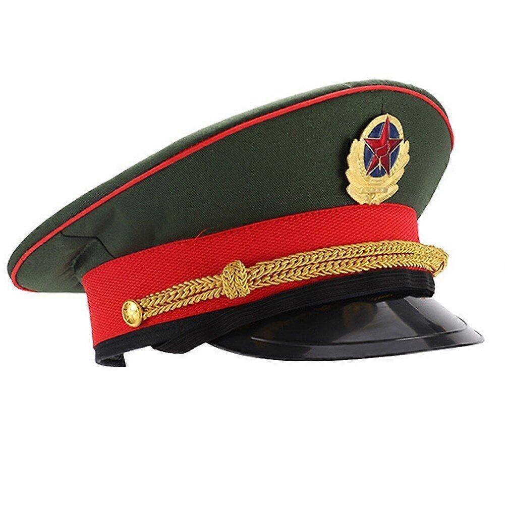 Military Hat Adjustable Military Army Cap Peaked Hat Officer Hat for Sailor Navy Navy Admiral Halloween Cosplay Costume Accessories Green Ref: 1314