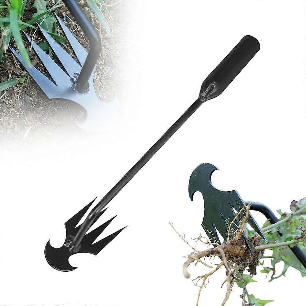 Stainless Steel Weeder 2024 Manual Garden Tool 30 cm Dandelion Puller with 4-Prong Design for Lawn and Yard Use