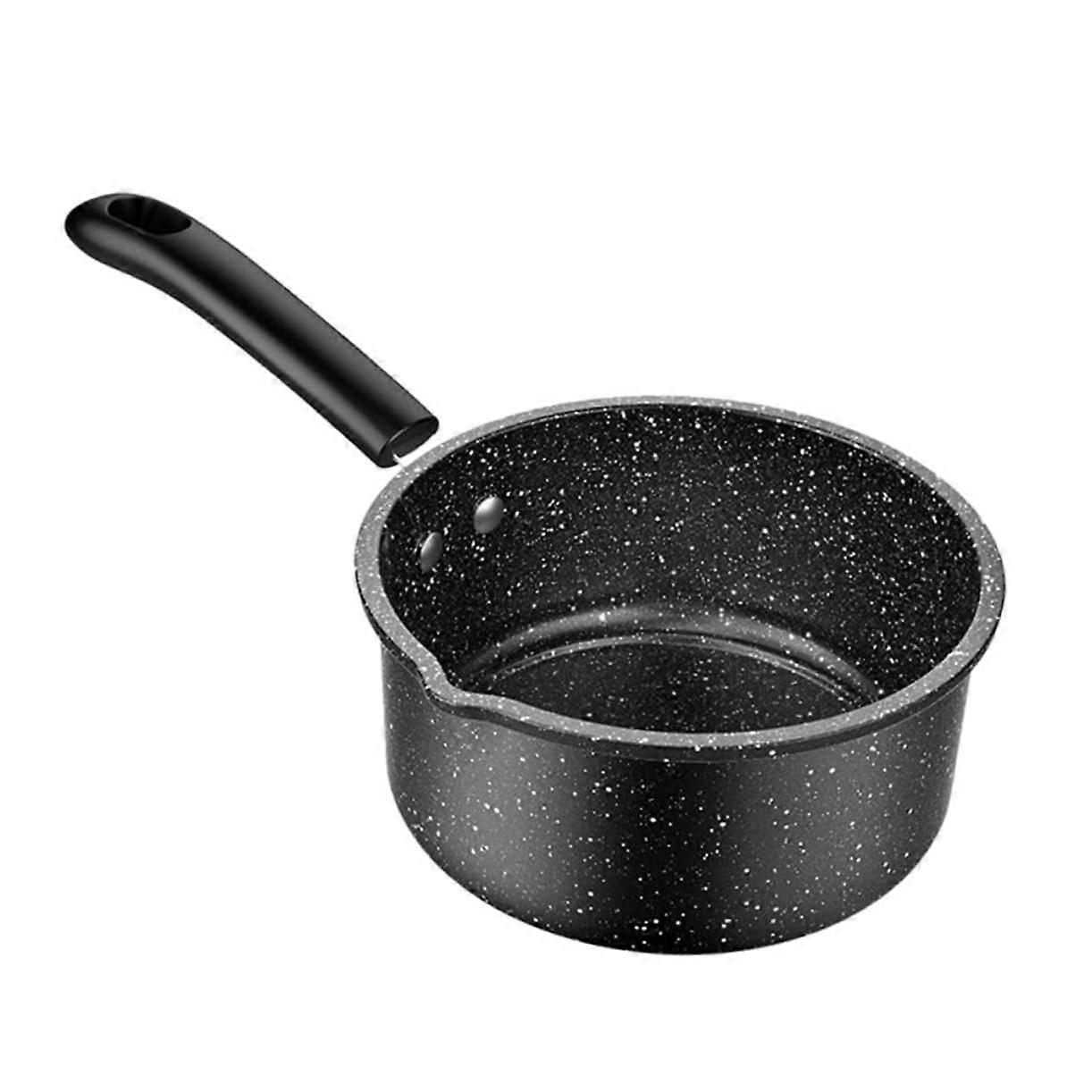 Non Stick Milk Pot For Small Quantities Induction And Gas Compatible Without Lid Black Casserole Pot