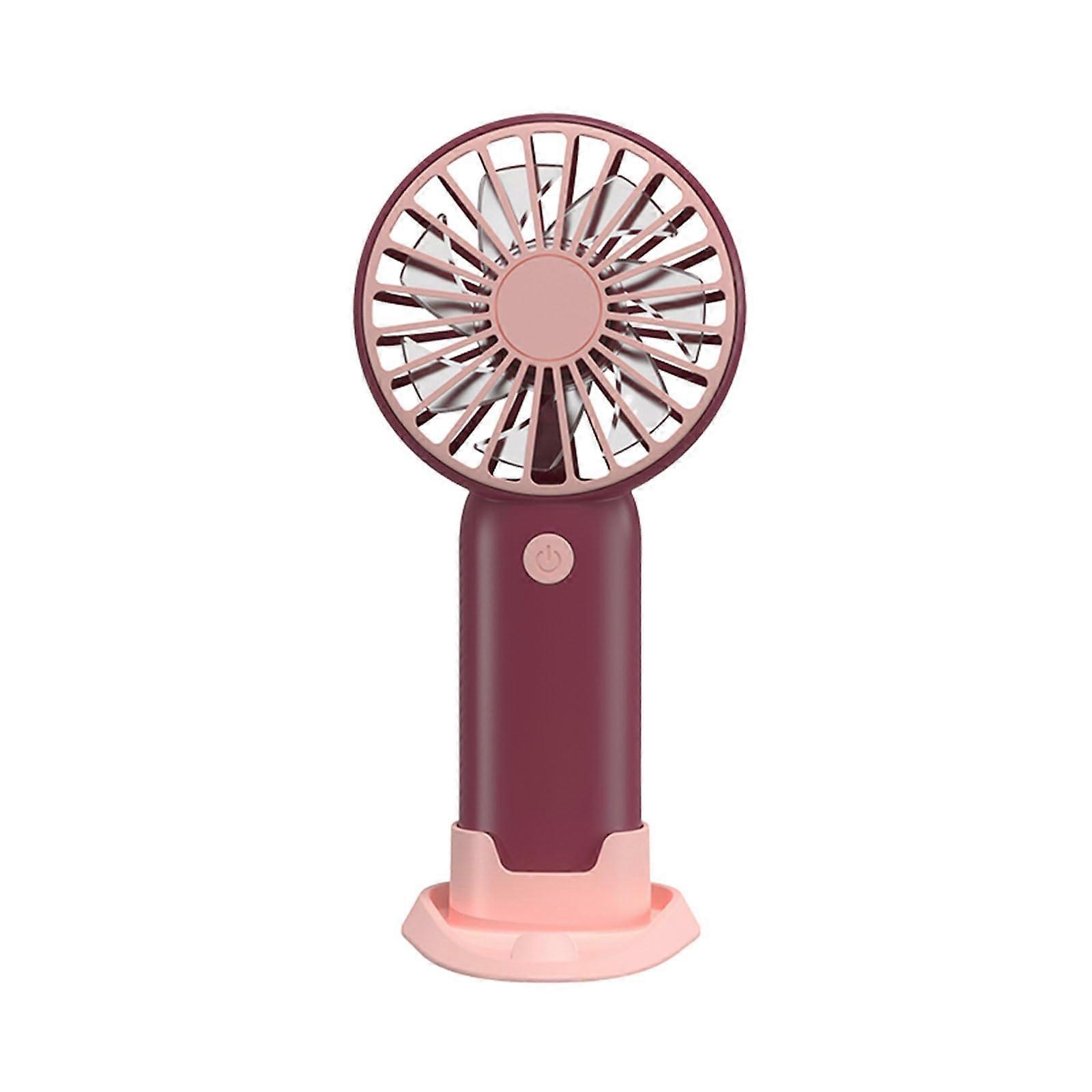 Handheld Fan Pocket Fan Cooling For Travel Offices Home Use Quiet AirCirculators Rechargeable Red