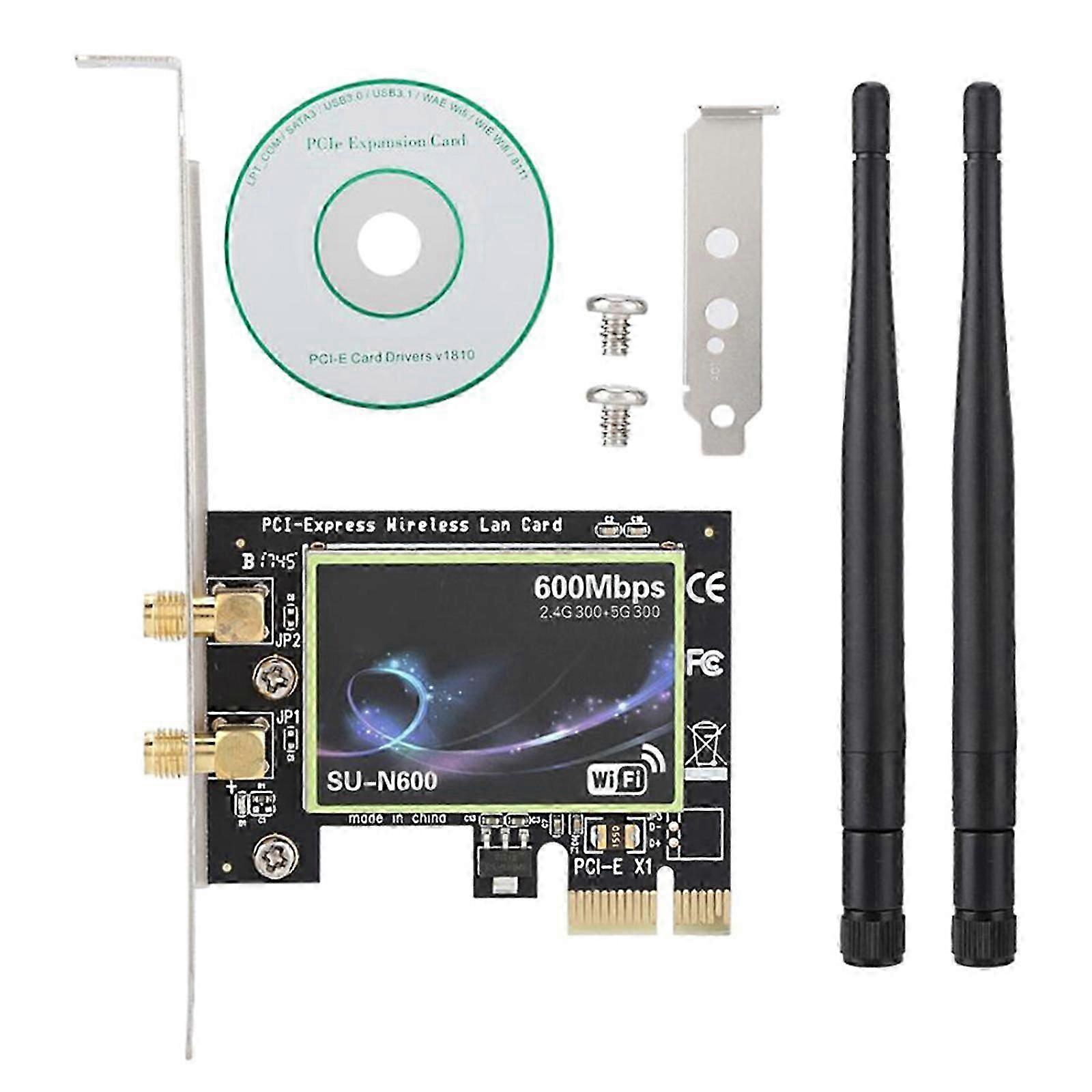 SU-N600 Dual Band 600Mbps PCI-E Wireless Network Card PCI for Express Gigabit Wireless for Express Gigabit Ethernet Adap