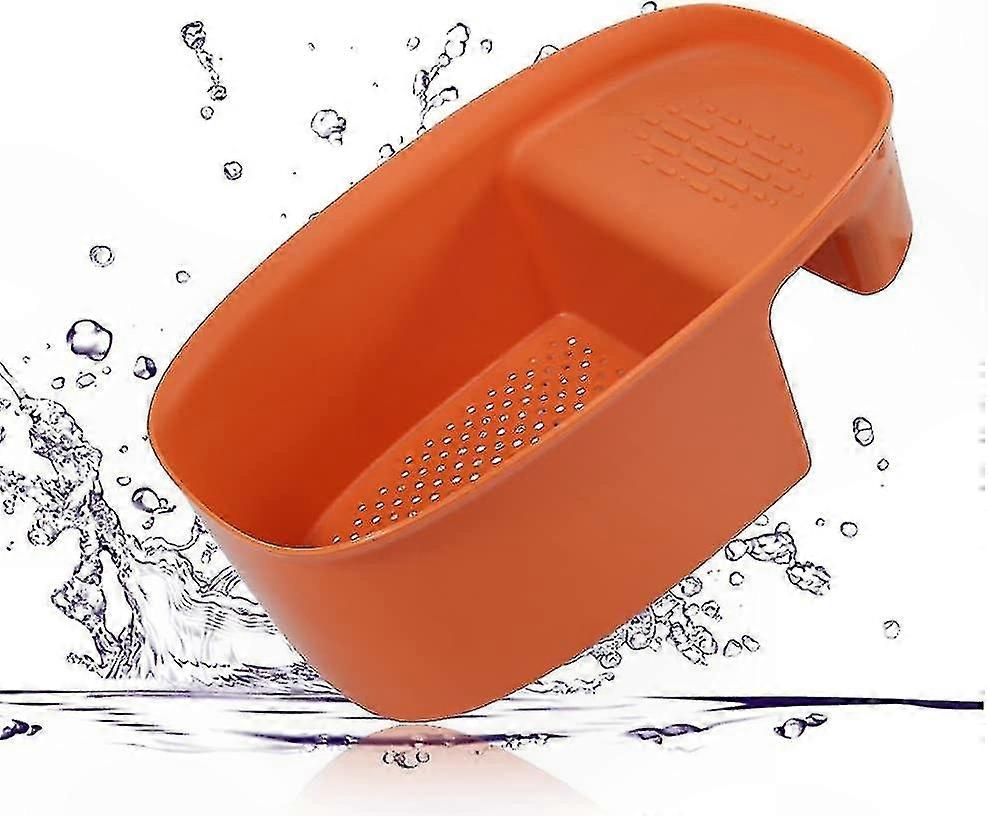 Kitchen Sink Mesh Strainer, Multi-Purpose Waste Basket with Saddle Design, Corner Vegetable and Fruit Filter for Food Prep and Cleaning