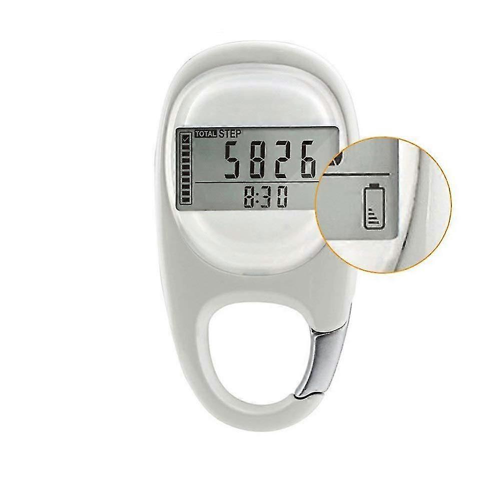Pedometer 3D Digital Pedometer with Clip Simple Walking Step Counter for All