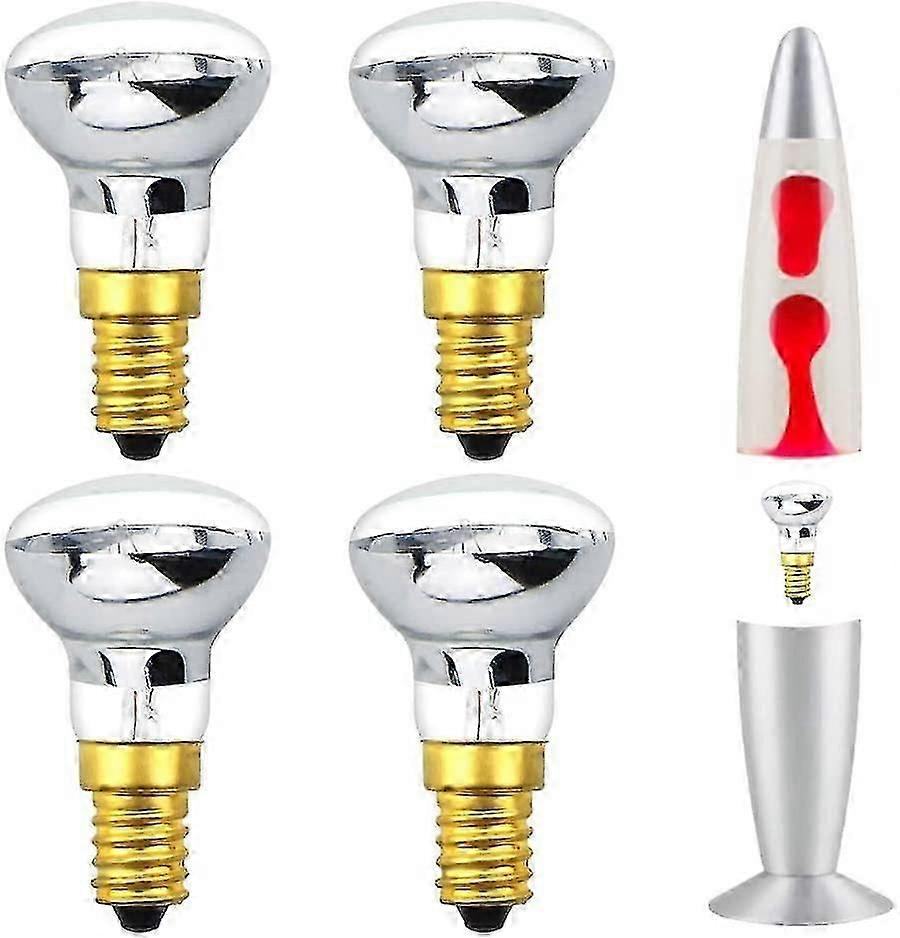 溶岩ランプの球根25w E14 R39暖かい白い暖かい白の反射器球根の小さいねじのエジソンの白熱スポットライト球根(4のパック)[エネルギークラスC]
