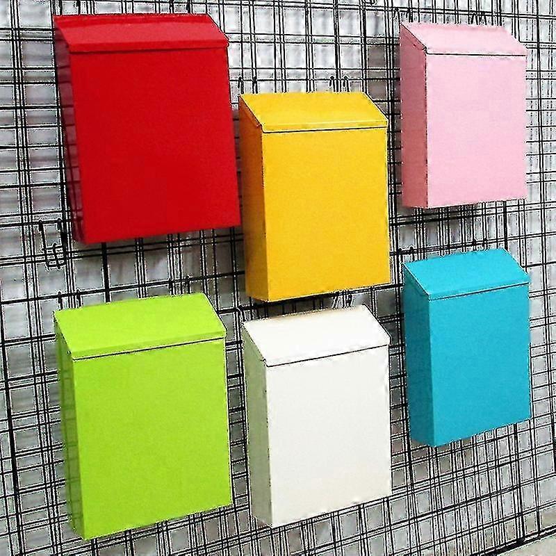 Wall Mount Mailbox Rust- Proof Letter Box Decorative Post Box Farmhouse Mailbox Wall Locking Mailbox April 4.171PC-RED SZRH A-DS