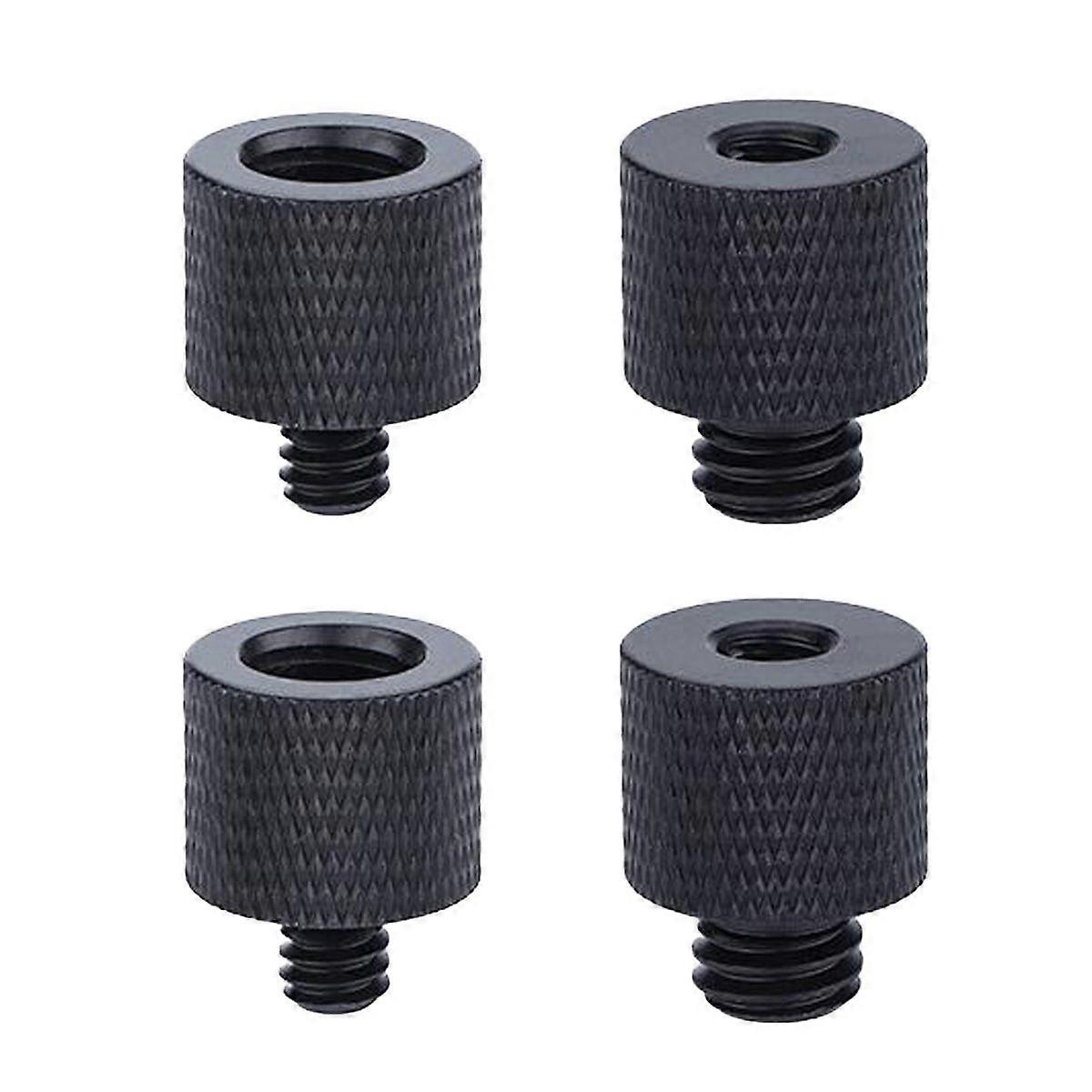 Adaptery śrubowe do statywu, 4 sztuki: adaptery gwintowane ze stopu aluminium 3/8" na 1/4" i 1/4" do 3/8" do aparatów i statywów mikrofonowych