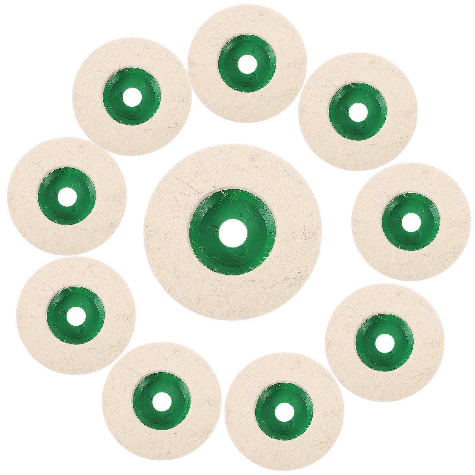 Wool Felt Wheel Pad Round Angle Grinder Green Abs Wool Buffing 10Pack