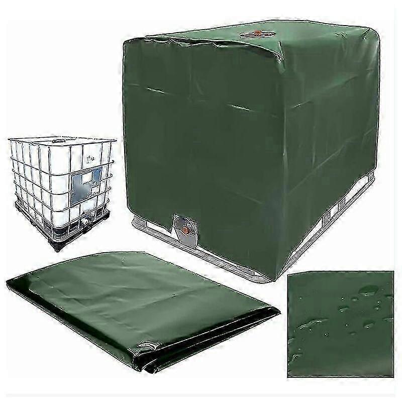 غطاء خزان المياه ، غطاء الخزان لخزان 1000 لتر ، غطاء واقي لحاوية خزان المياه ، مقاوم للغبار مضاد للأشعة فوق البنفسجية ، 120 × 100 × 116 سم (أخضر)