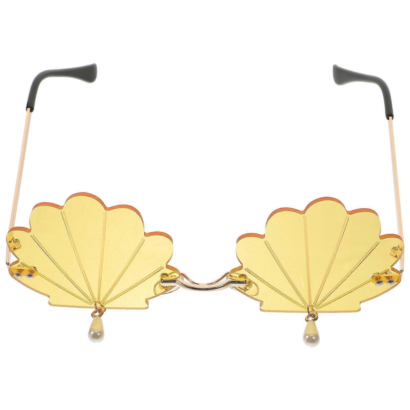 Shell Shaped Fun Sunglasses for Parties   Chic Eyewear for Teens & Adults, Perfect for Neon Events & Photo Sessions