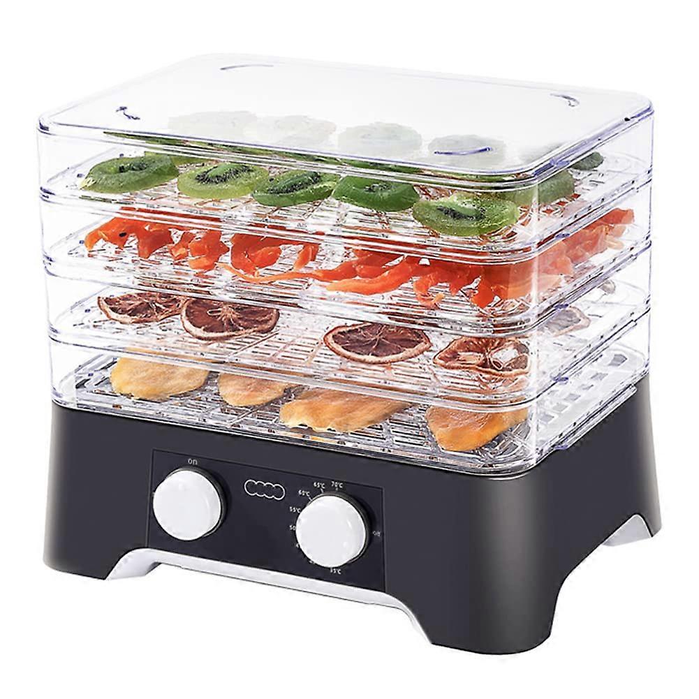 Food Dehydrator Temperature Adjustable 3570 C, Electric Dryer For Fruit And Meat, Home Kitchen Use, Compact Size
