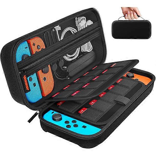 Carry Case Compatible with Nintendo Switch/Switch OLED - 20 Game Cartridges (Black)