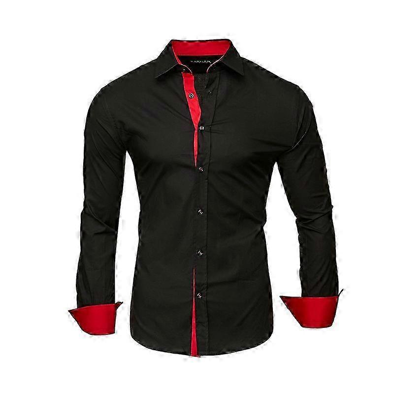 Erkek Uzun Kollu Gömlek Casual Button Down Gömlek